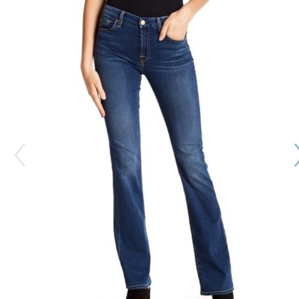 7 for all mankind bootcut blue denim jeans 26